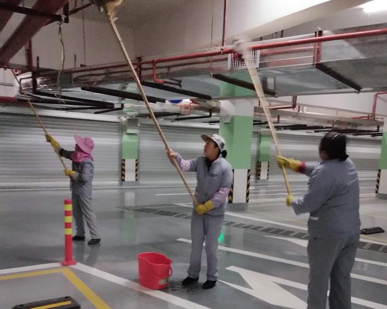保潔進行中