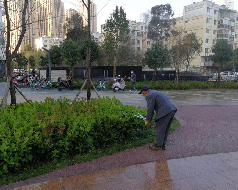 保潔進行中
