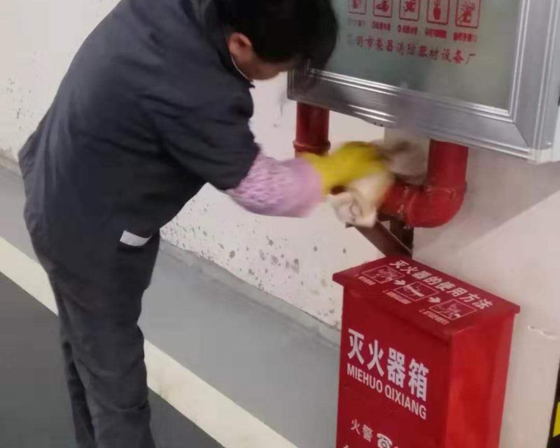保潔進行中